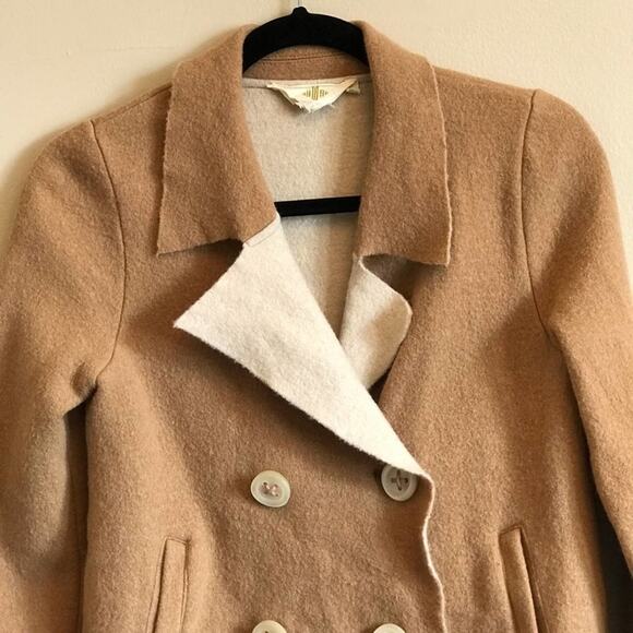 Anthropologie S blazer wool business casual work preppy light academia classic - Picture 2 of 11